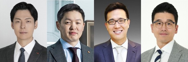(왼쪽부터)&nbsp;신유열&nbsp;롯데케미칼 기초소재사업 상무, 최성환 SK네트웍스 사장, 김동선&nbsp;한화솔루션 갤러리아부문 신사업전략실장, 이선호&nbsp;CJ제일제당 식품성장추진실장. 사진. 각 사.