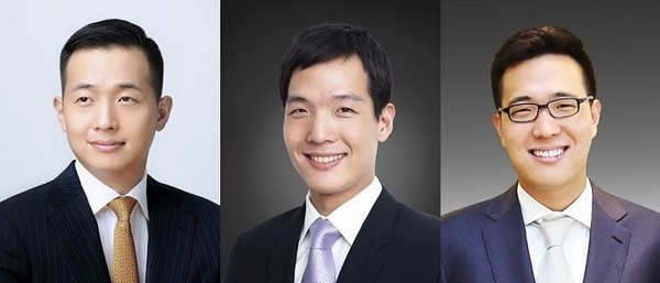 한화그룹이 3세 승계 구도를 정리하고 속도를 내는 모습이다. (왼쪽부터) 김동관 한화솔루션 부회장, 김동원 한화생명 사장. 김동선 한화솔루션 갤러리아 부문 전략본부장. 사진. 한화그룹.